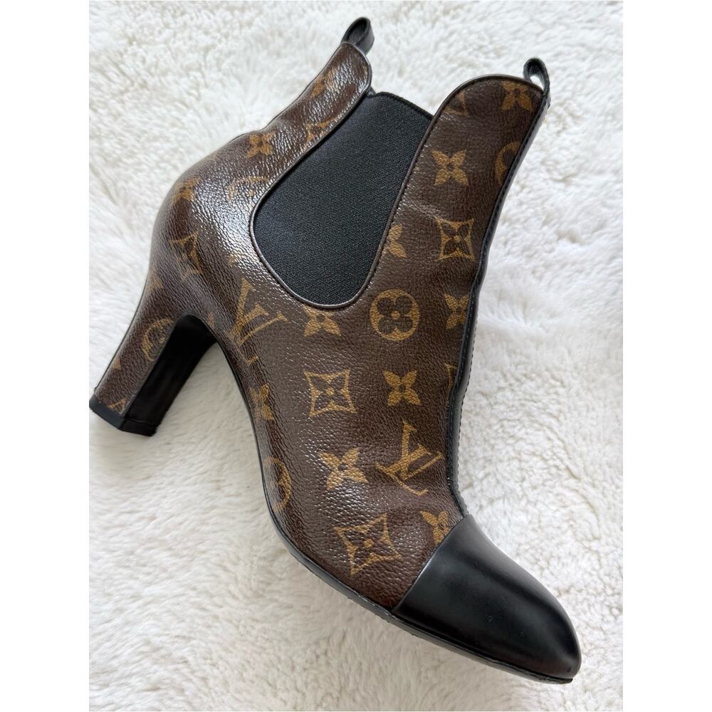 Louis Vuitton Revival Ankle Boot Monogram Print size 38.5 EU Authentic - Picture 2 of 10